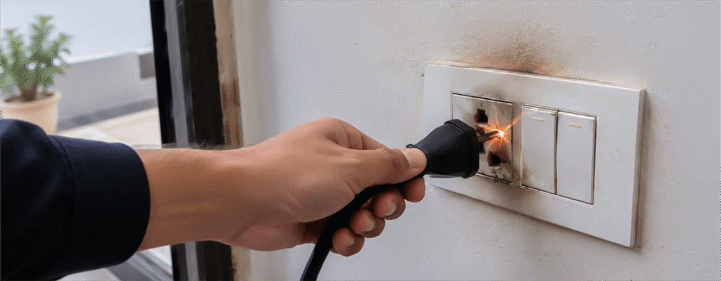 You Notice Sparks When Plugging In Devices