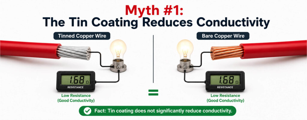 Myth #1 The Tin Coating Reduces Conductivity
